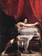 GENTILESCHI, Orazio Joseph and Potiphar's Wife (detail) dsg oil painting